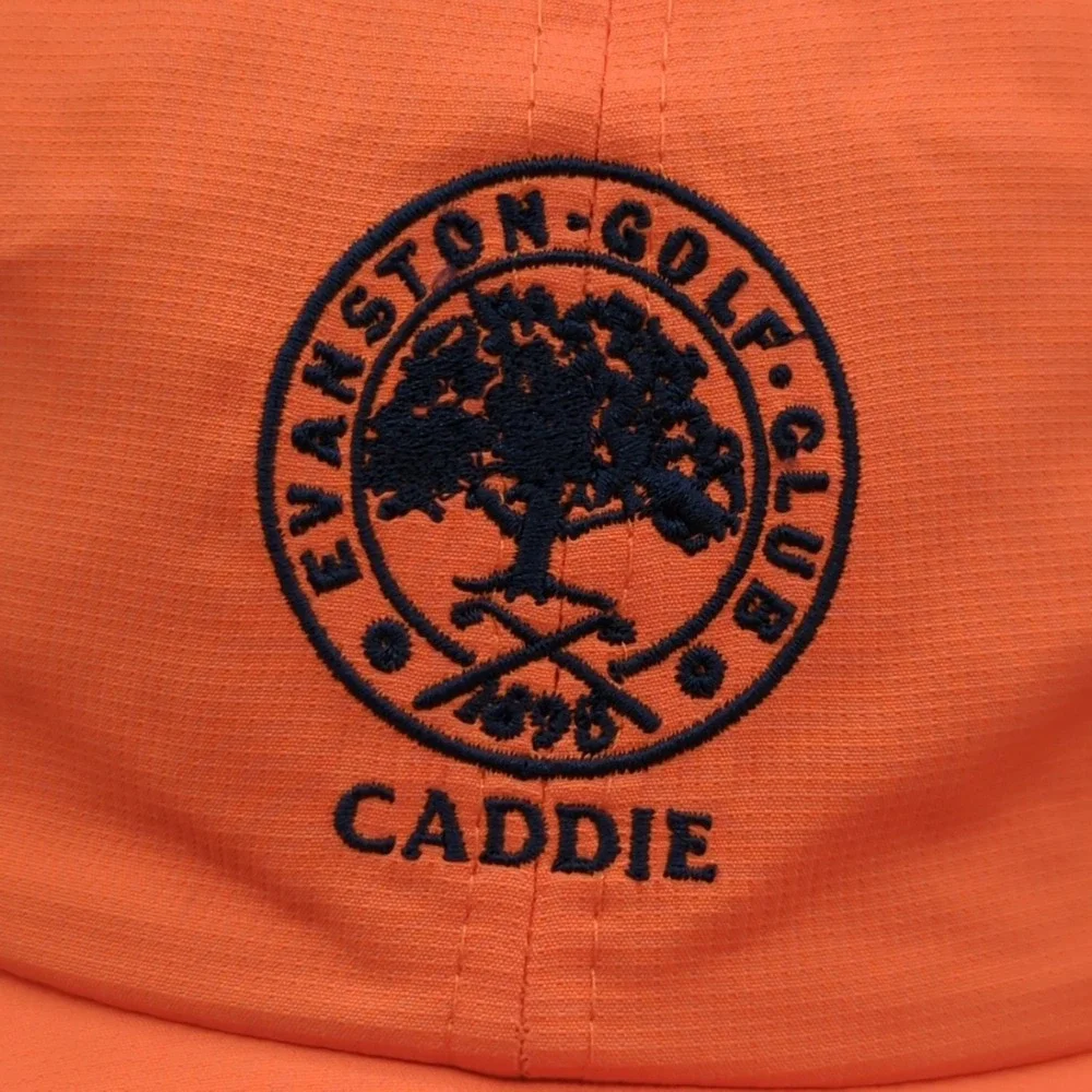Evanston Golf Club Caddie B-Jock Imperial Hat Cap Orange OSFA Strapback